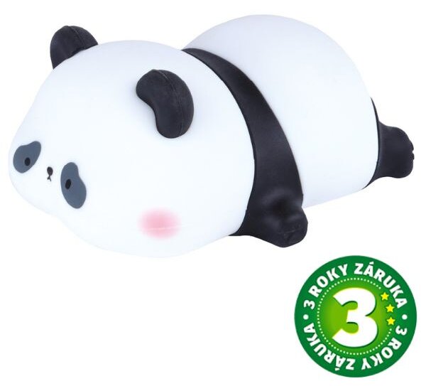 Noční světlo unavená panda 13cm GSC, teplá + RGB, nabíjecí, 3 roky záruka