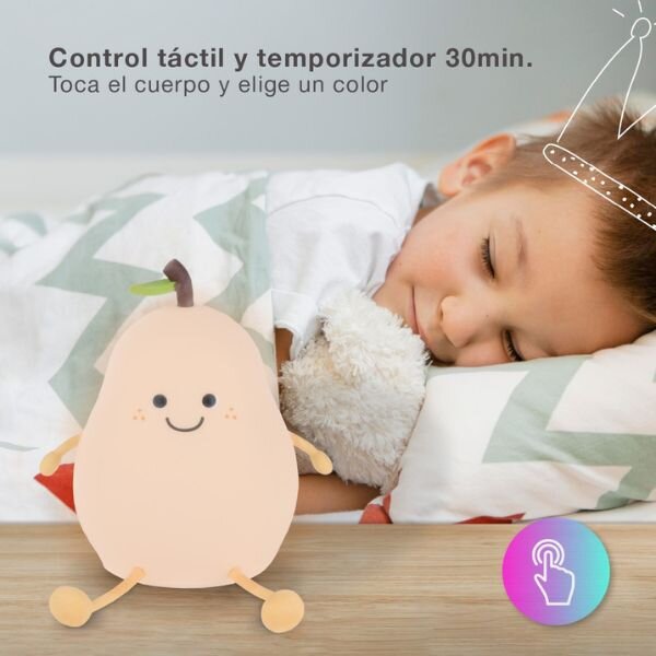 Noční světlo hruška 13cm GSC, teplá + RGB, nabíjecí, 3 roky záruka
