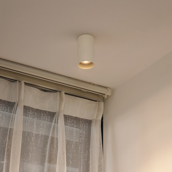 Sada 4 moderních béžových přisazených bodových světel GU10 50mm kulatých - Tuba
