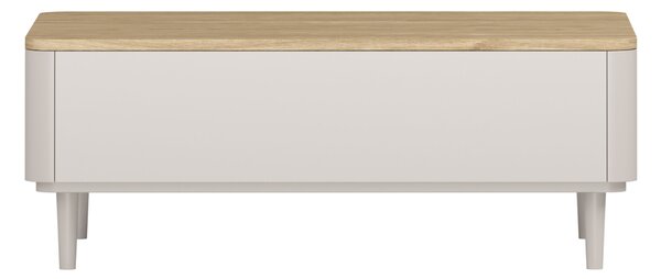 Konferenční stolek Amilio 100 cm se zásuvkami - kašmír / olejovaný dub