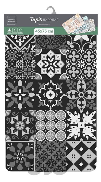 Černý koberec z PVC 45x75 cm Salou – douceur d'intérieur