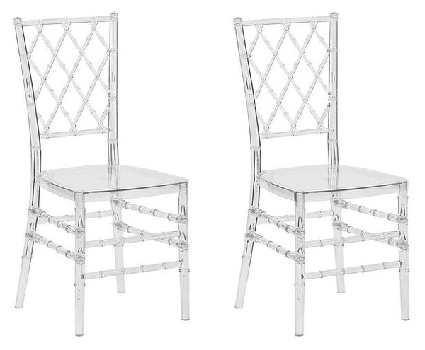 Set 2 ks. jídelních židlí CLARO (průhledná). 1022823