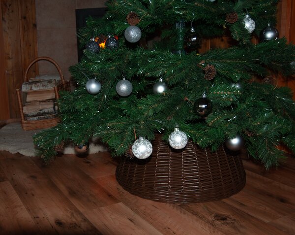 HRADIL Kryt na stojan, sukýnka k vánočnímu stromku 60x26 hnědá lesk