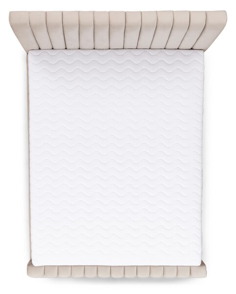Čalouněná postel Livani 160x200 s úložným prostorem - béžový samet Velluto 2