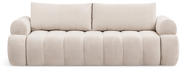 Rozkládací pohovka Mavelia - světle béžový pletený materiál Kiara 851