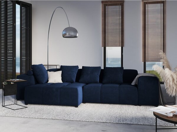 Modrá sametová opěrka k modulární pohovce Rome Velvet - Cosmopolitan Design