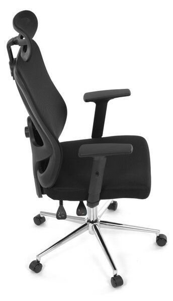 Kancelářská ergonomická židle LUMOS — síťovina, černá