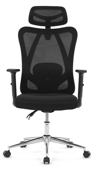Kancelářská ergonomická židle LUMOS — síťovina, černá