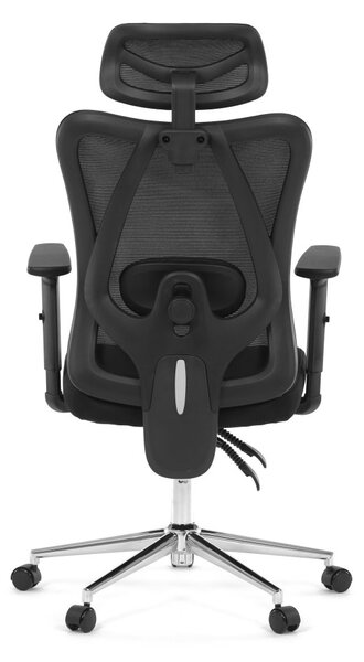 Kancelářská ergonomická židle LUMOS — síťovina, černá