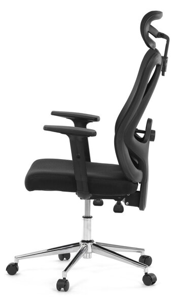 Kancelářská ergonomická židle LUMOS — síťovina, černá
