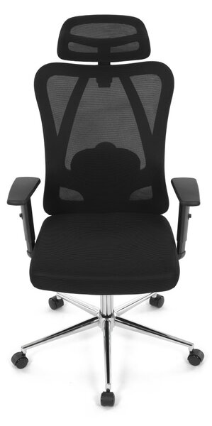 Kancelářská ergonomická židle LUMOS — síťovina, černá