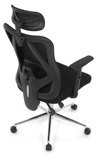 Kancelářská ergonomická židle LUMOS — síťovina, černá