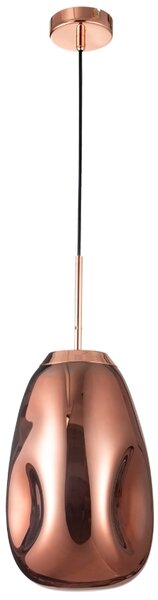 Měděné skleněné závěsné světlo Nova Luce Lava 22 cm