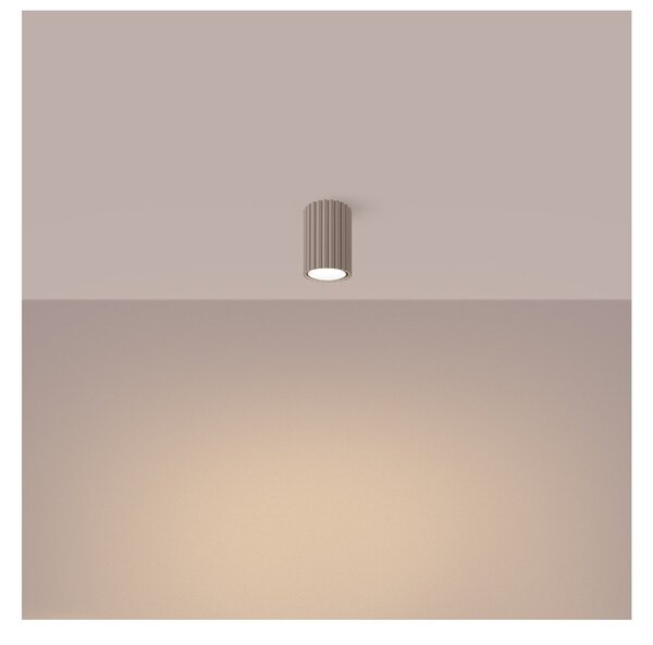Taupe kovové bodové svítidlo ø 6,5 cm Gleam – Sollux