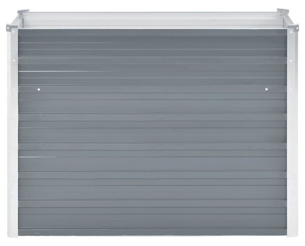 Vyvýšený záhon pozinkovaná ocel 100 x 40 x 77 cm šedý
