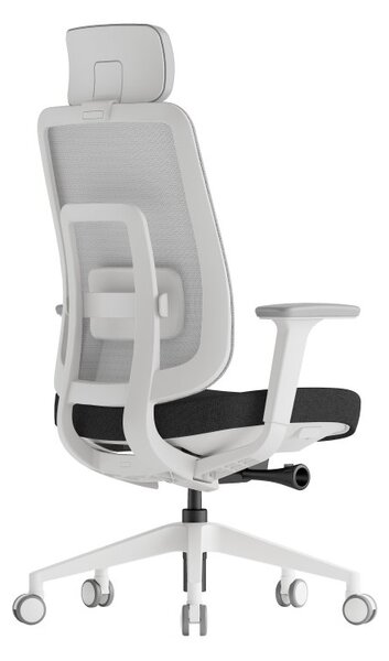Kancelářská ergonomická židle K42 WHITE SP – síť/ čalouněná, černá