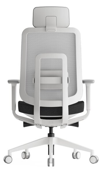 Kancelářská ergonomická židle K42 WHITE SP – síť/ čalouněná, černá