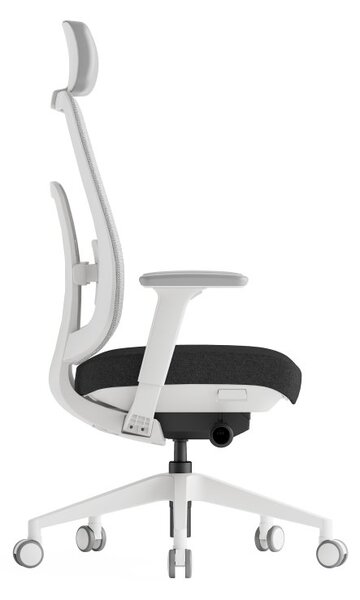 Kancelářská ergonomická židle K42 WHITE SP – síť/ čalouněná, černá