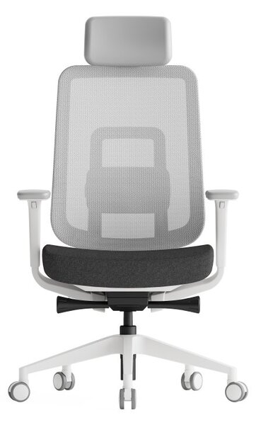 Kancelářská ergonomická židle K42 WHITE SP – síť/ čalouněná, černá