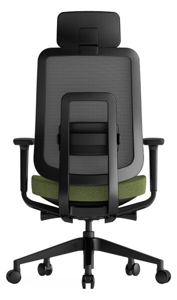 Kancelářská ergonomická židle K42 SP – síť/ čalouněná, zelená
