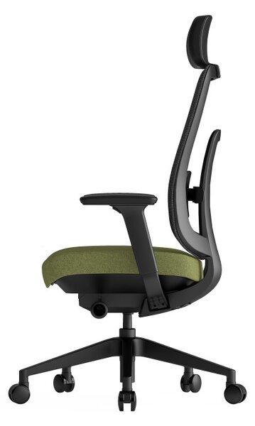 Kancelářská ergonomická židle K42 SP – síť/ čalouněná, zelená