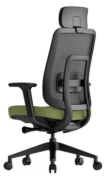 Kancelářská ergonomická židle K42 SP – síť/ čalouněná, zelená