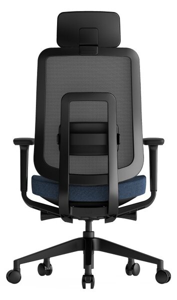 Kancelářská ergonomická židle K42 SP – síť/ čalouněná, modrá