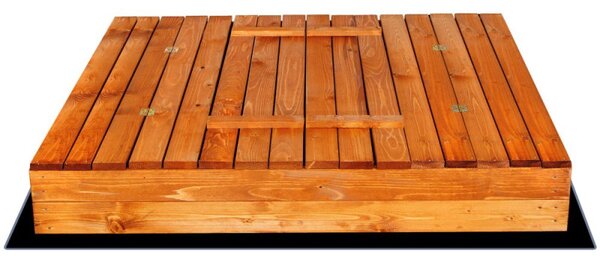 Dětské pískoviště s krytem 150x150 cm DECHLAND Smart 150SET hnědé