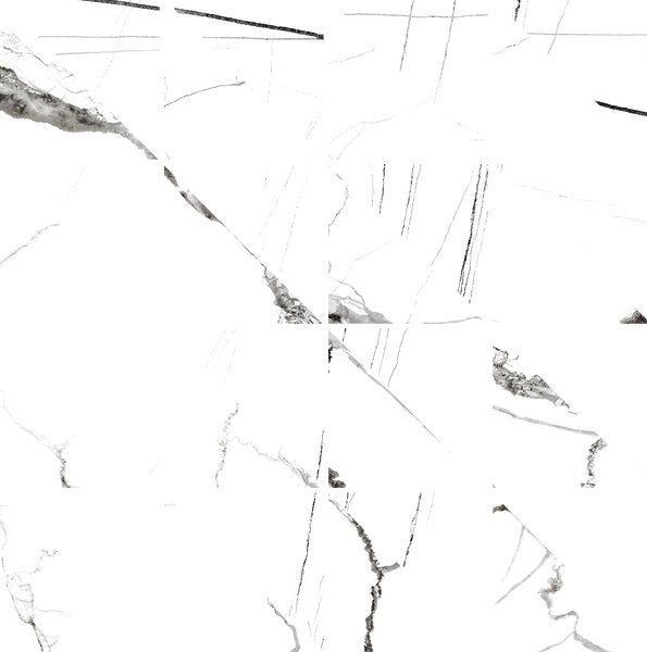Dlažba Reverse Mosaico Triangoli Crystal/Artic