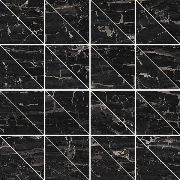 Dlažba Reverse Mosaico Triangoli Miroir