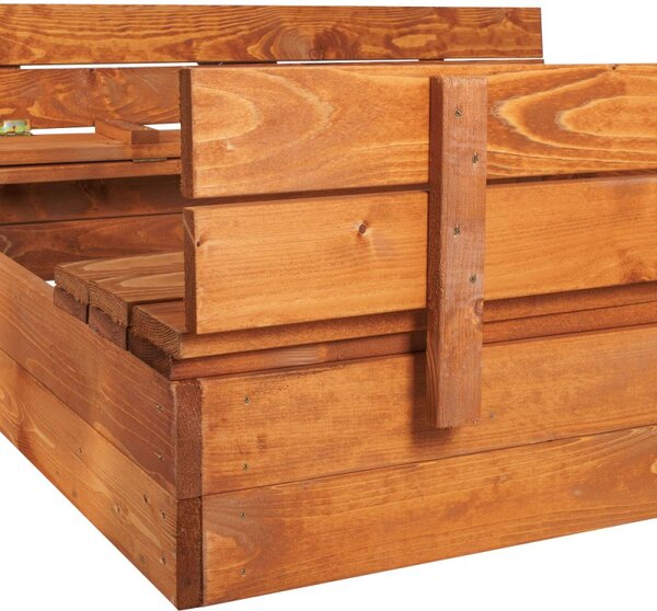 Dětské pískoviště s krytem 150x150 cm DECHLAND Smart 150SET hnědé
