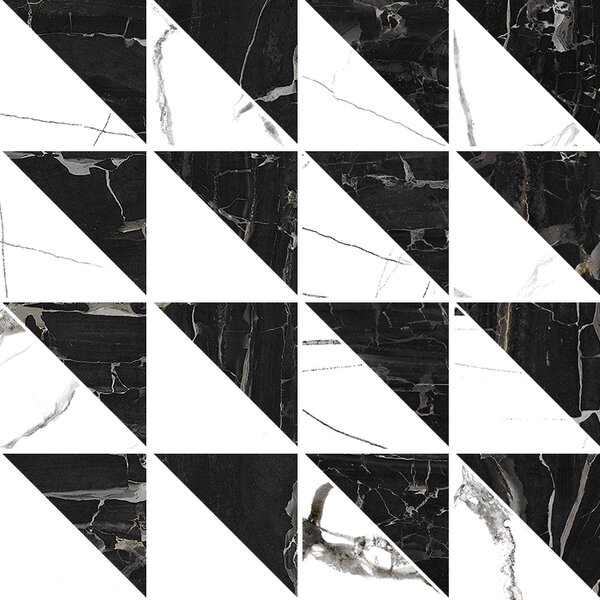 Dlažba Reverse Mosaico Triangoli Mix Crystal/Artic/Miroir