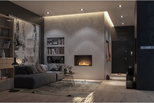 InFire - Vestavěný BIO krb 49,4x84,4 cm 3,5kW černá