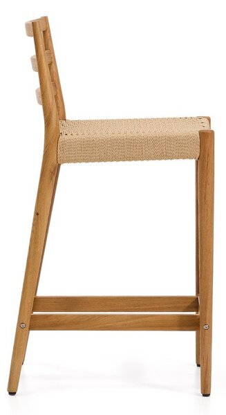 Barová židle z dubového dřeva v přírodní barvě (výška sedáku 65 cm) Analy – Kave Home