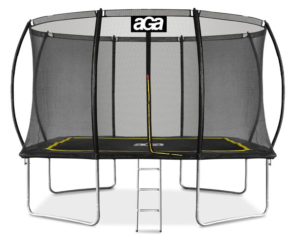 Aga Obdélníková trampolína 244x335 cm Černá/Žlutá