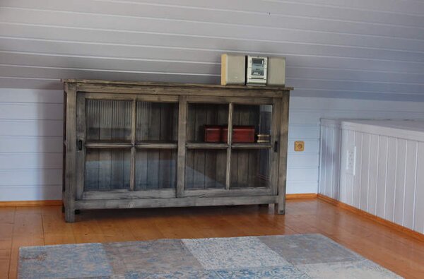 Vitrína - spodní skříňka D595 INF Patina povrchu: Bez patiny, Barva povrchu nábytku: Blanc