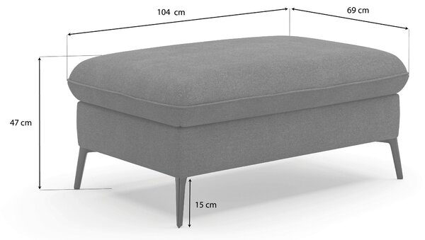 TABURET, textil, 104/47/69 cm Sit & More - Taburety, Online Only