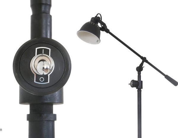 Stojací lampa do obýváku OLIVIER Barva: spálená černá
