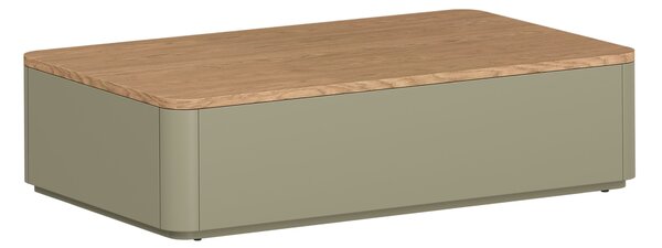 Konferenční stolek Elivo 100 cm se zásuvkami - eukalyptus / dub baltic dune