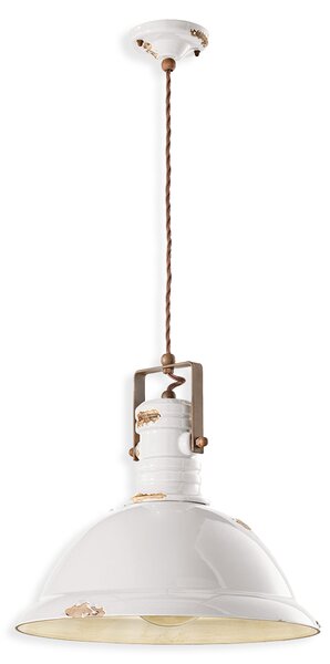 Ferroluce Závěsné retro svítidlo INDUSTRIAL, Ø 40 cm, 1xE27 Barva: Šedá