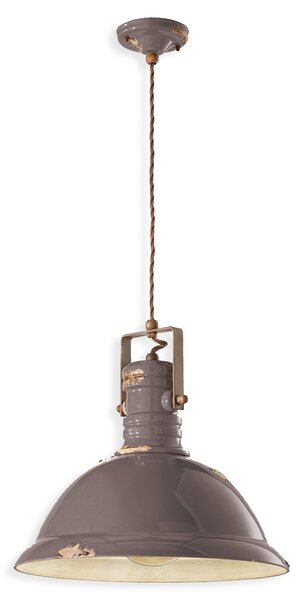 Ferroluce Závěsné retro svítidlo INDUSTRIAL, Ø 40 cm, 1xE27 Barva: Šedá