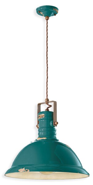 Ferroluce Závěsné retro svítidlo INDUSTRIAL, Ø 40 cm, 1xE27 Barva: Šedá