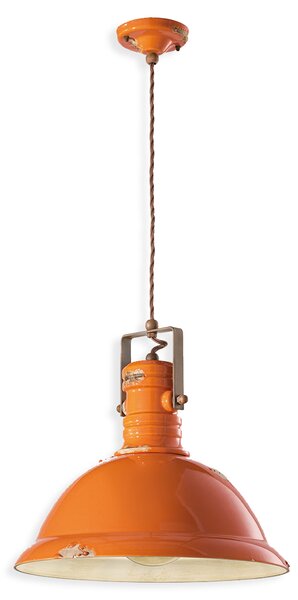 Ferroluce Závěsné retro svítidlo INDUSTRIAL, Ø 40 cm, 1xE27 Barva: Šedá