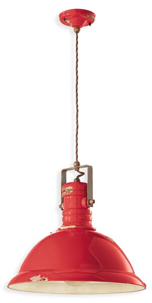 Ferroluce Závěsné retro svítidlo INDUSTRIAL, Ø 40 cm, 1xE27 Barva: Šedá
