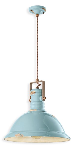 Ferroluce Závěsné retro svítidlo INDUSTRIAL, Ø 40 cm, 1xE27 Barva: Šedá