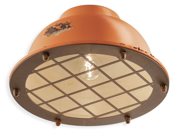 Ferroluce Stropní retro svítidlo INDUSTRIAL, Ø 35 cm, 1xE27 Barva: Bílá