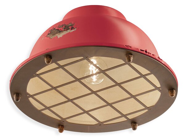 Ferroluce Stropní retro svítidlo INDUSTRIAL, Ø 35 cm, 1xE27 Barva: Bílá