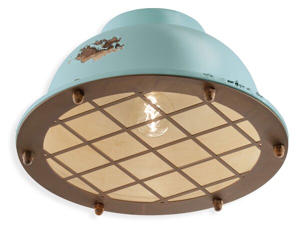 Ferroluce Stropní retro svítidlo INDUSTRIAL, Ø 35 cm, 1xE27 Barva: Bílá