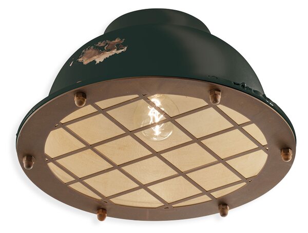Ferroluce Stropní retro svítidlo INDUSTRIAL, Ø 35 cm, 1xE27 Barva: Bílá