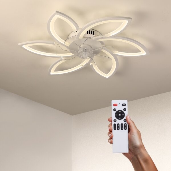 Brilagi-LED Stmívatelné svítidlo s ventilátorem LED/50W/230V 3000-6500K bílá+DO